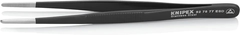 knipex-universalpinzette-esd-92-78-77-esd-145-mm-mattiert-geriffelt image 1