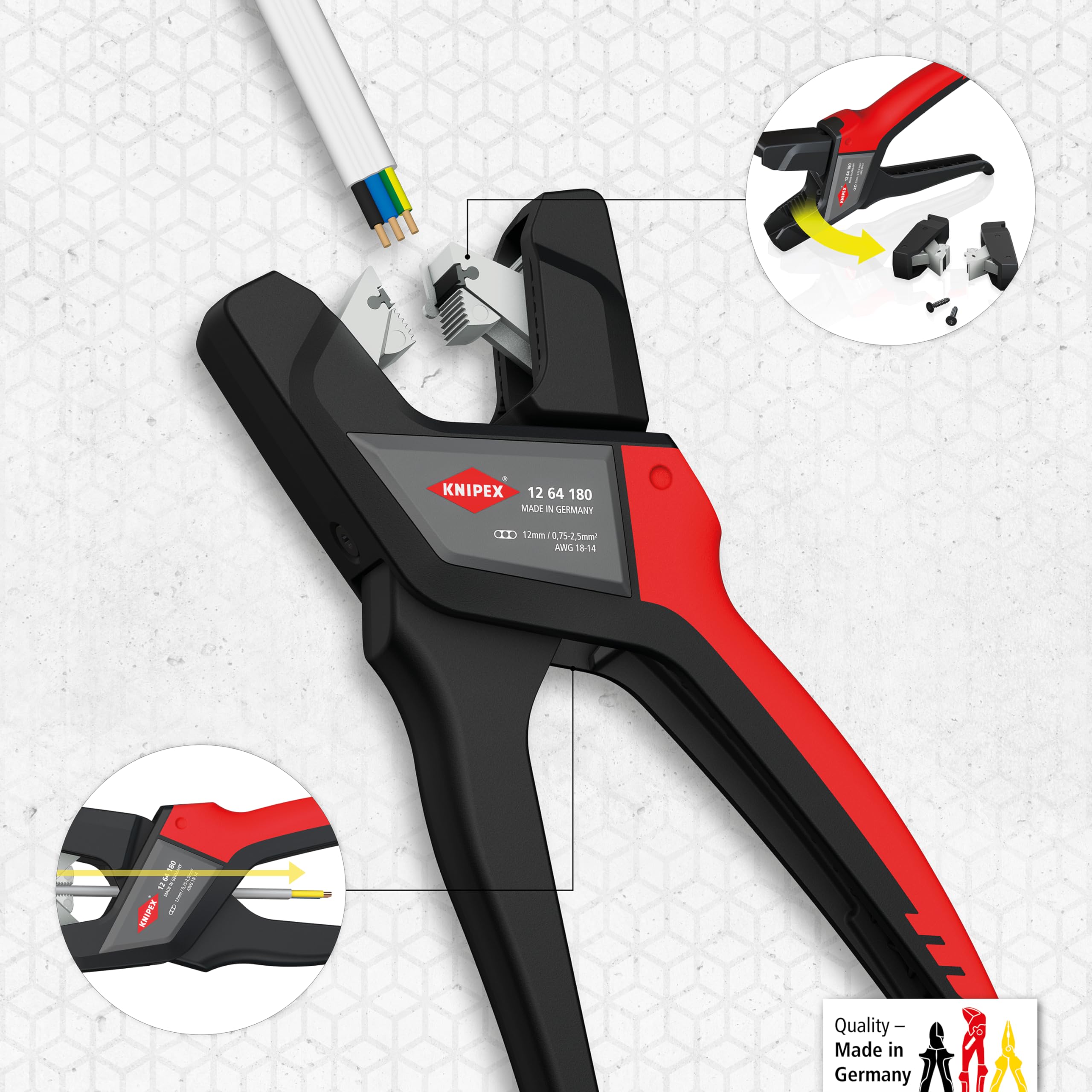 knipex-12-64-180-automatische-flachkabel-abisolierzange-180-mm-0-75-2-5-mm image 3
