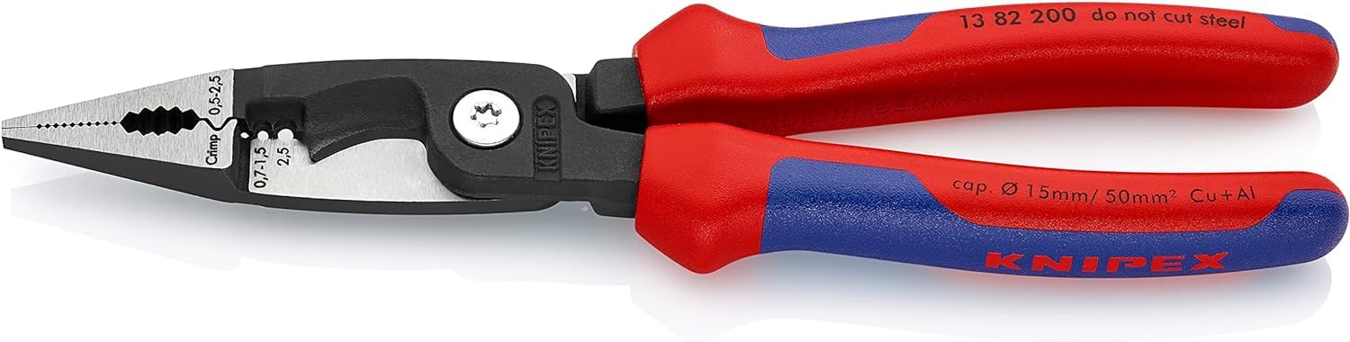 knipex-elektro-installationszange-13-82-200-comfort-griffe-200-mm image 2