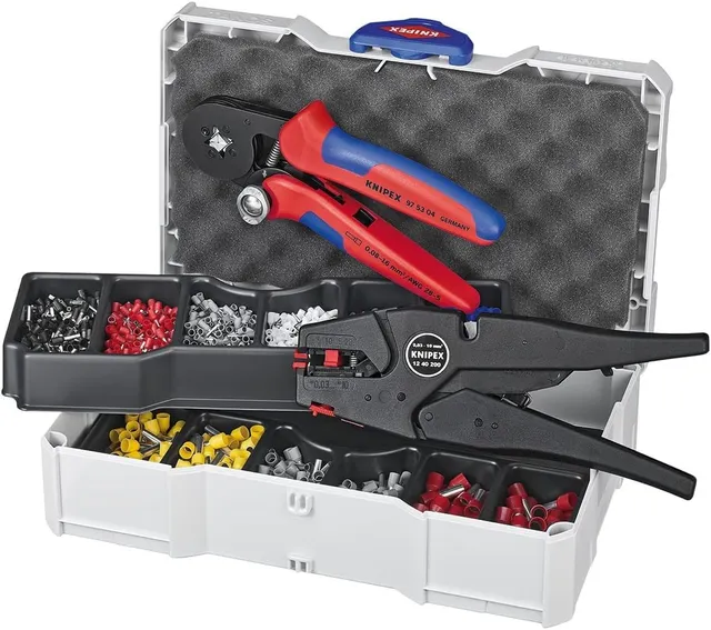 knipex-crimp-sortiment-97-90-10-f-r-aderendh-lsen-mit-abisolierzange-12-40-200-u image 1
