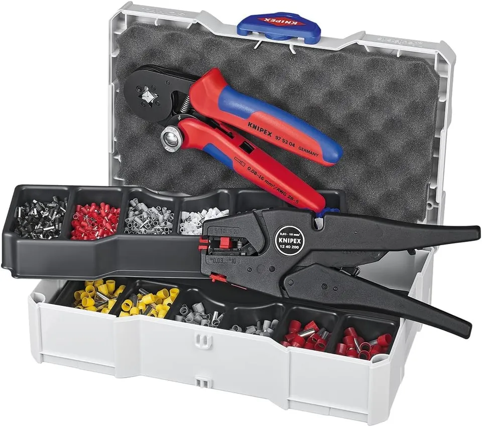 knipex-crimp-sortiment-97-90-10-f-r-aderendh-lsen-mit-abisolierzange-12-40-200-u image 1