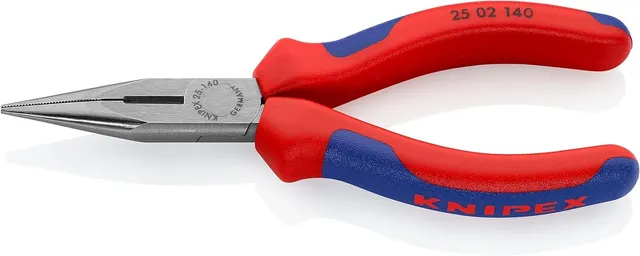 knipex-25-02-140-flachrundzange-mit-schneide-140-mm image 1