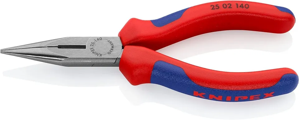 knipex-25-02-140-flachrundzange-mit-schneide-140-mm image 1
