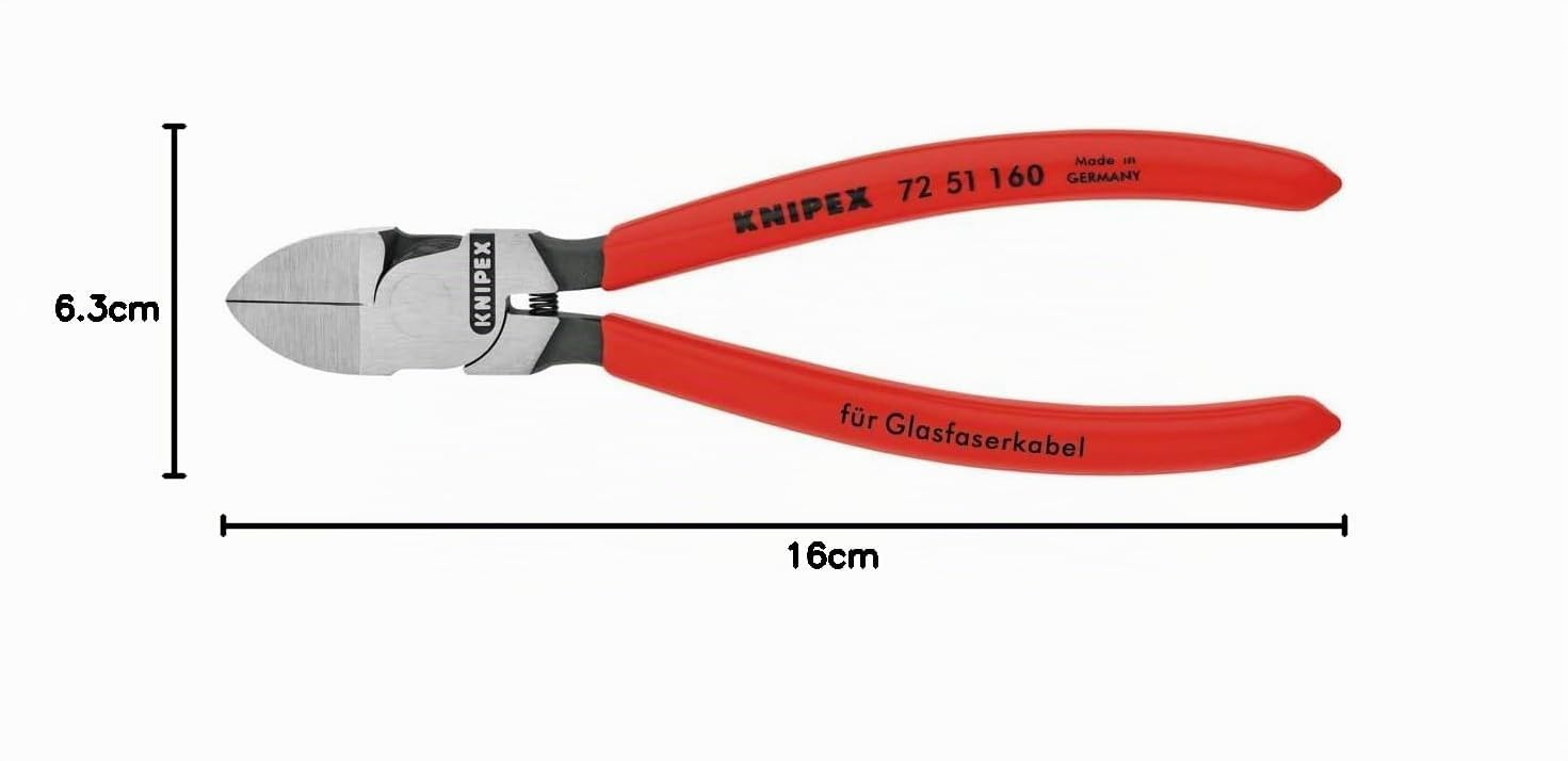 knipex-seitenschneider-72-51-160-f-r-lichtwellenleiter-160-mm-mit-ffnungsfeder image 4