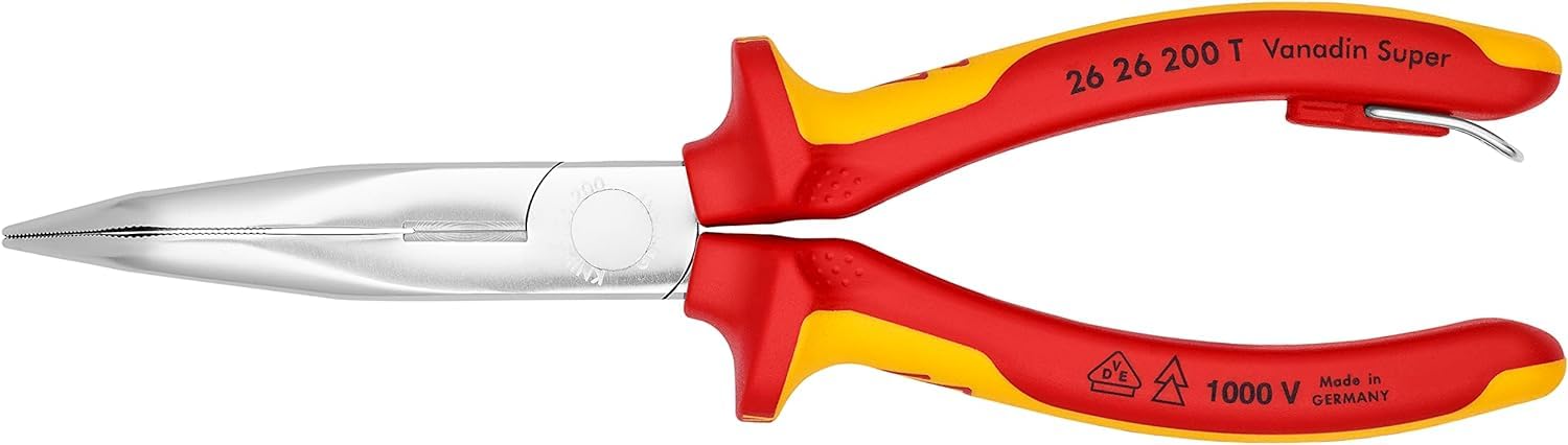 knipex-flachrundzange-mit-schneide-26-26-200-t-bk-200-mm-vde-storchschnabelzange image 3