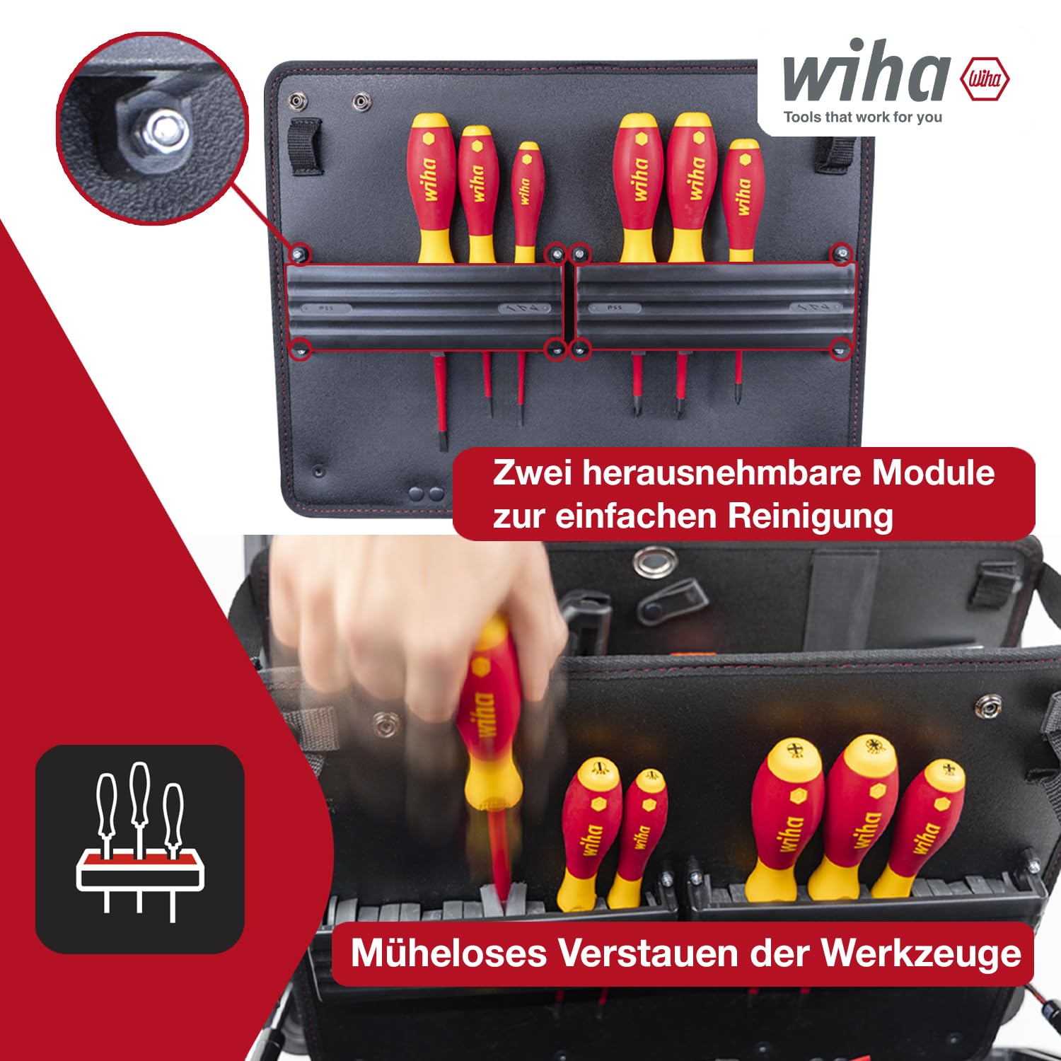 wiha-werkzeugkoffer-xl-2-trolley-electric-60-tlg-45795-mit-teleskopgriff image 4