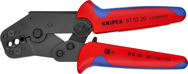 knipex-crimpzange-97-52-20-kurze-bauform-195-mm-f-r-bnc-und-tnc-koaxial-stecker image 1