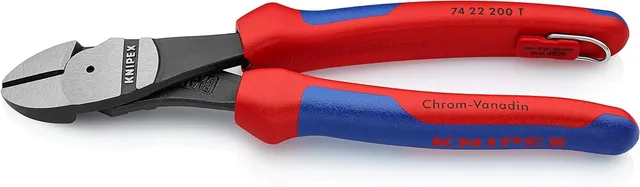 knipex-kraft-seitenschneider-74-22-200-t-bk-200-mm-64-hrc-mit-absturzsicherung image 1