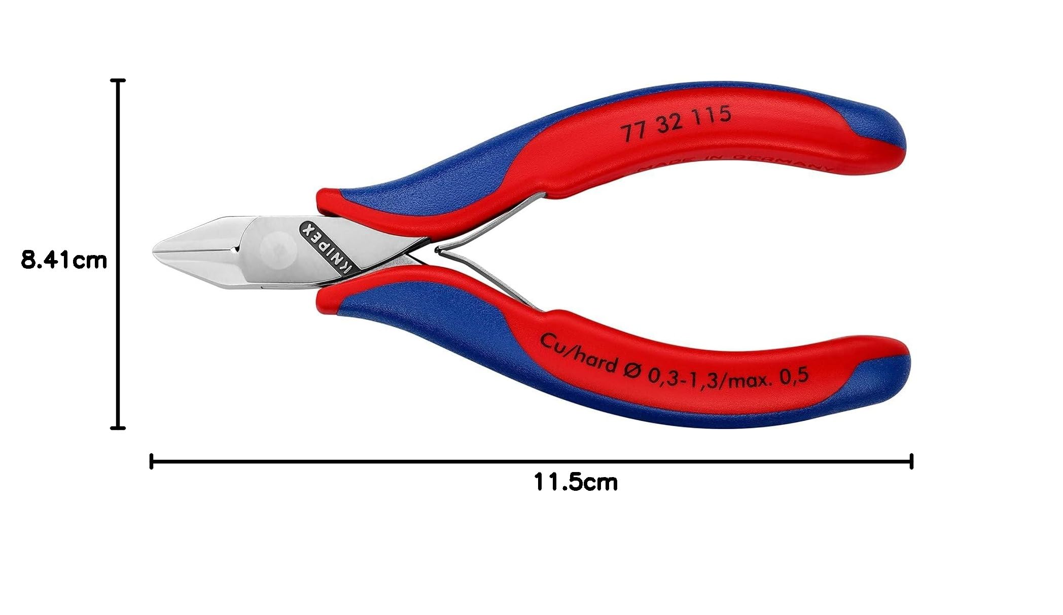 knipex-elektronik-seitenschneider-77-32-115-sb-115-mm-mit-mehrkomponenten-h-llen image 7