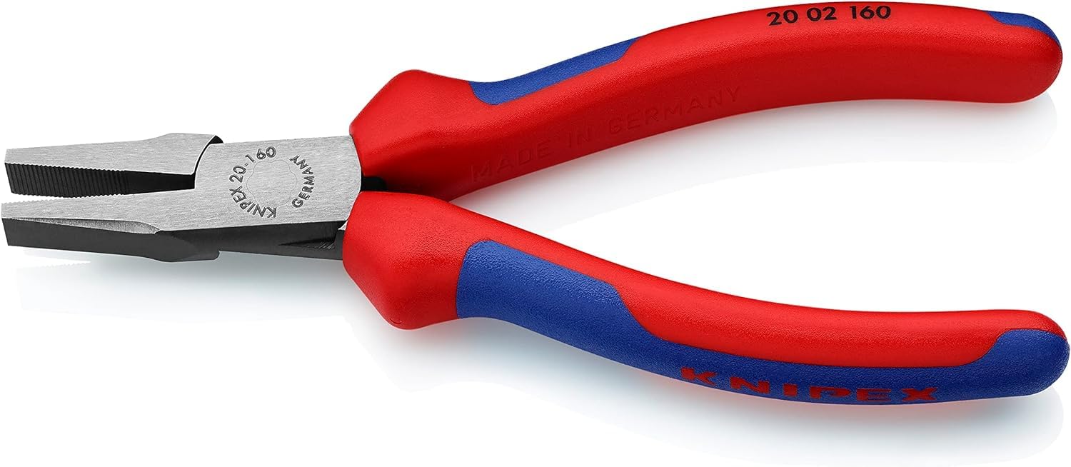 knipex-flachzange-20-02-160-sb-160-mm-schwarz-atramentiert-mit-mehrkomponenten-h image 2