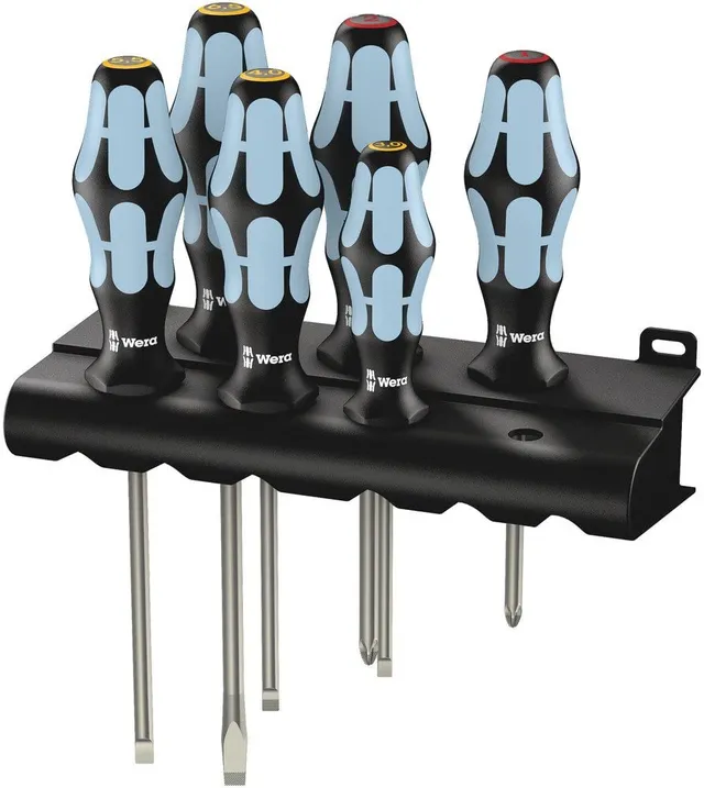 wera-3334-6-schraubendrehersatz-edelstahl-6-teilig-mit-rack-05032060001 image 1