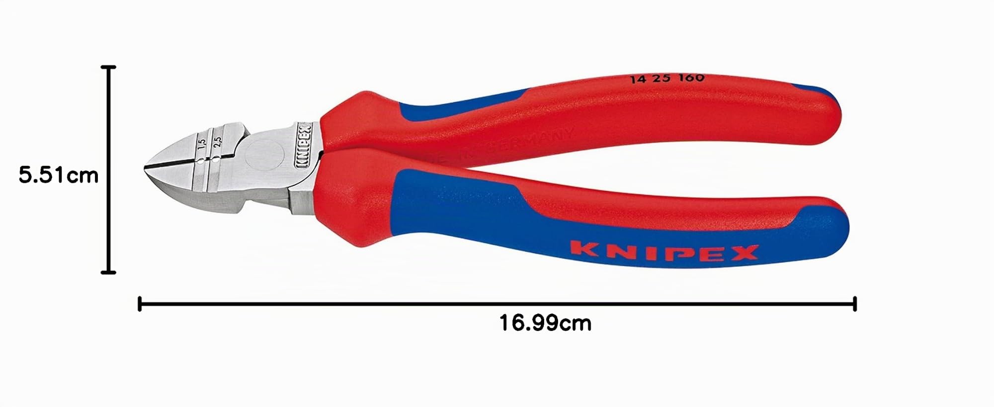 knipex-abisolier-seitenschneider-14-25-160-verchromt-160-mm-comfort-griff image 7