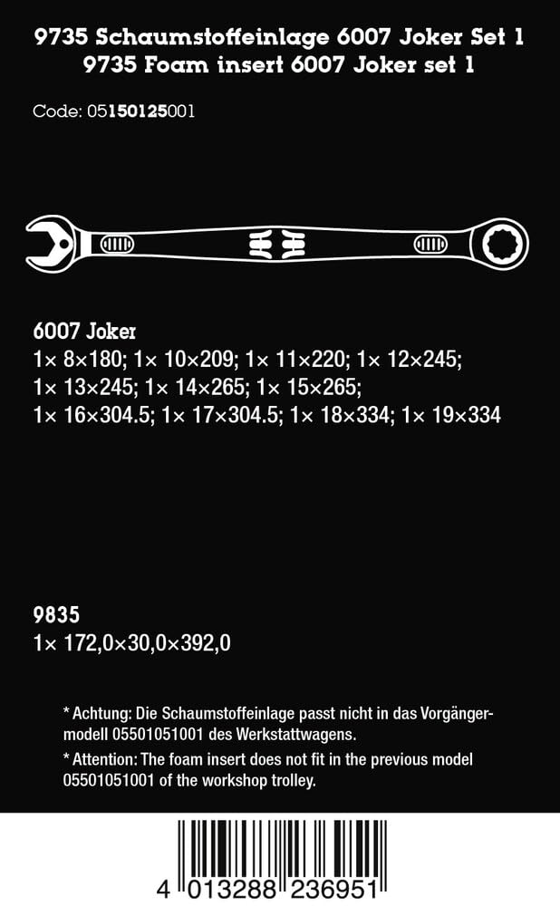 wera-9735-schaumstoffeinlage-6007-joker-set-1-12-teilig image 2