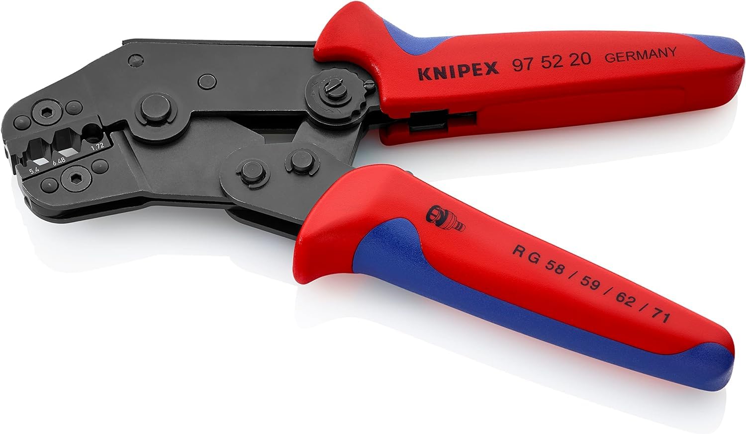 knipex-crimpzange-97-52-20-kurze-bauform-195-mm-f-r-bnc-und-tnc-koaxial-stecker image 3