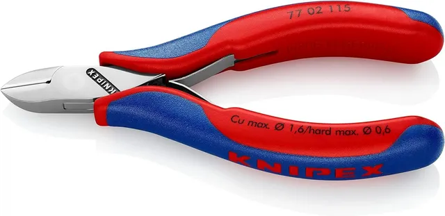 knipex-elektronik-seitenschneider-77-02-115-115-mm-mit-doppelfeder image 1