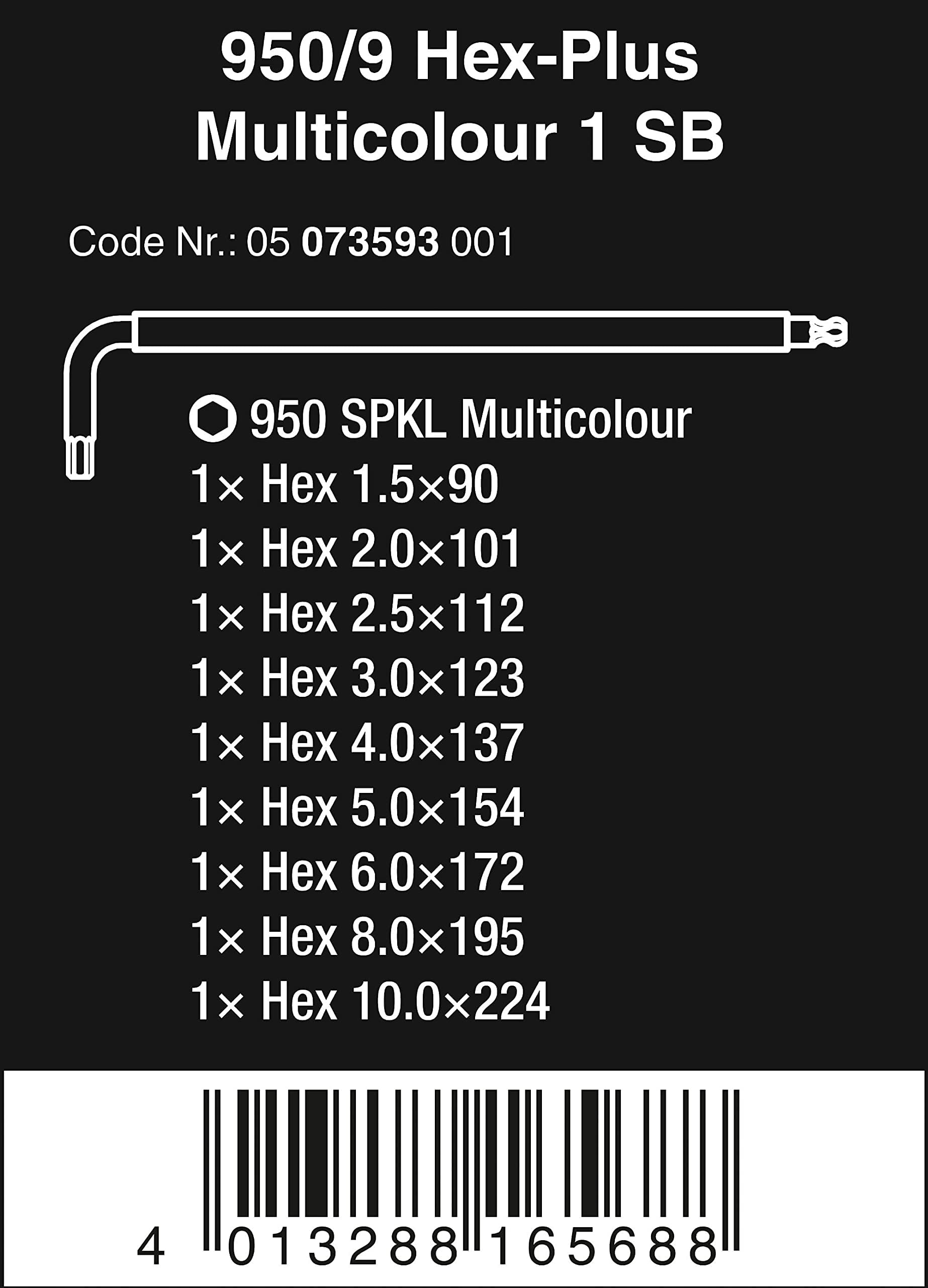 wera-950-9-hex-plus-1-sb-winkelschl-sselsatz-9-teilig-metrisch-blacklaser-multic image 2