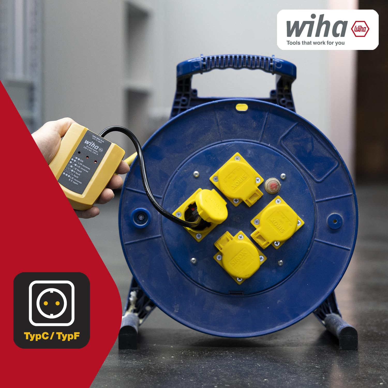 wiha-steckdosentester-230-v-ac-cat-ii-45220-mit-flexiblem-kabel-und-led-anzeige image 3