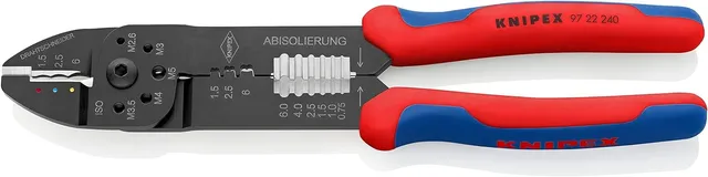 knipex-crimpzange-97-22-240-f-r-kabelschuhe-0-5-6-0-mm-mit-schneid-und-abisolier image 1