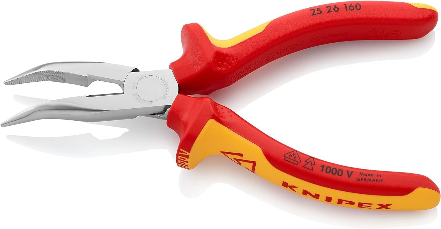 knipex-25-26-160-flachrundzange-mit-schneide-vde-160-mm-verchromt image 2