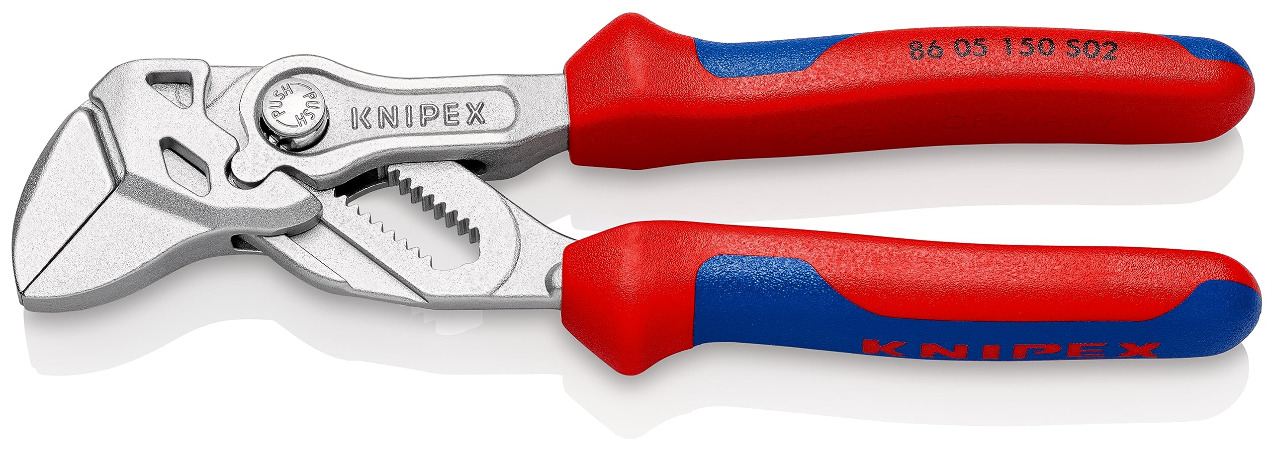 knipex-zangenschl-ssel-86-05-150-s02-150-mm-verchromt-aufgeraute-backen image 1