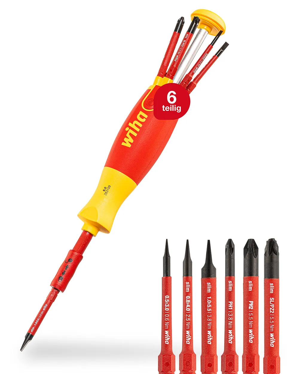 wiha-schraubendreher-set-liftup-electric-6-tlg-38611-vde-slimbits image 1