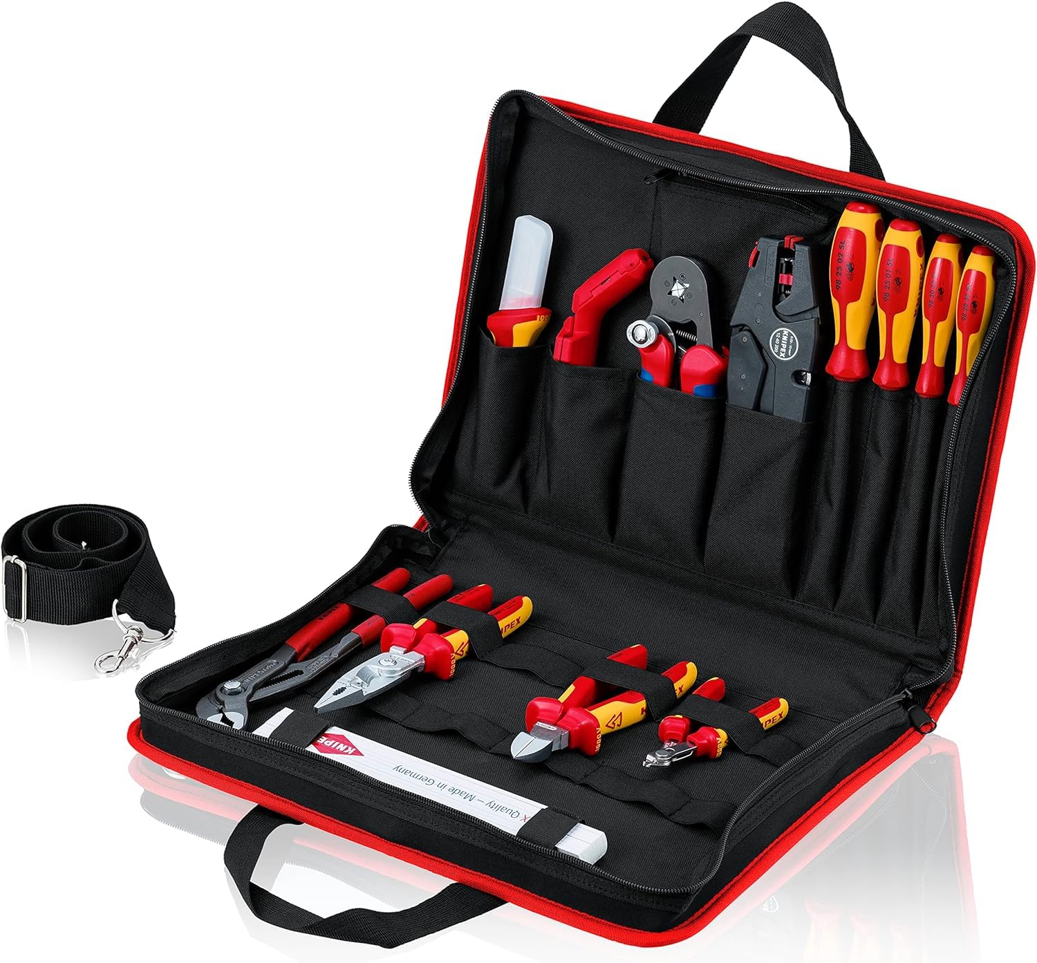 knipex-werkzeugtasche-kompakt-elektro-00-21-11-14-teilig-best-ckt-290-mm image 2