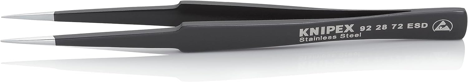 knipex-universalpinzette-esd-130-mm-92-28-72-esd-glatt-mattiert image 1