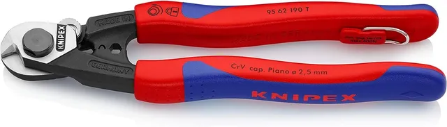 knipex-drahtseilschere-95-62-190-t-bk-190-mm-geschmiedet-mit-absturzsicherung image 1