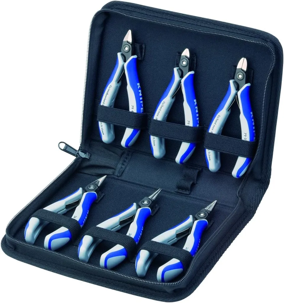 knipex-00-20-16-p-elektronikzangen-set-6-teilig-215-mm image 1