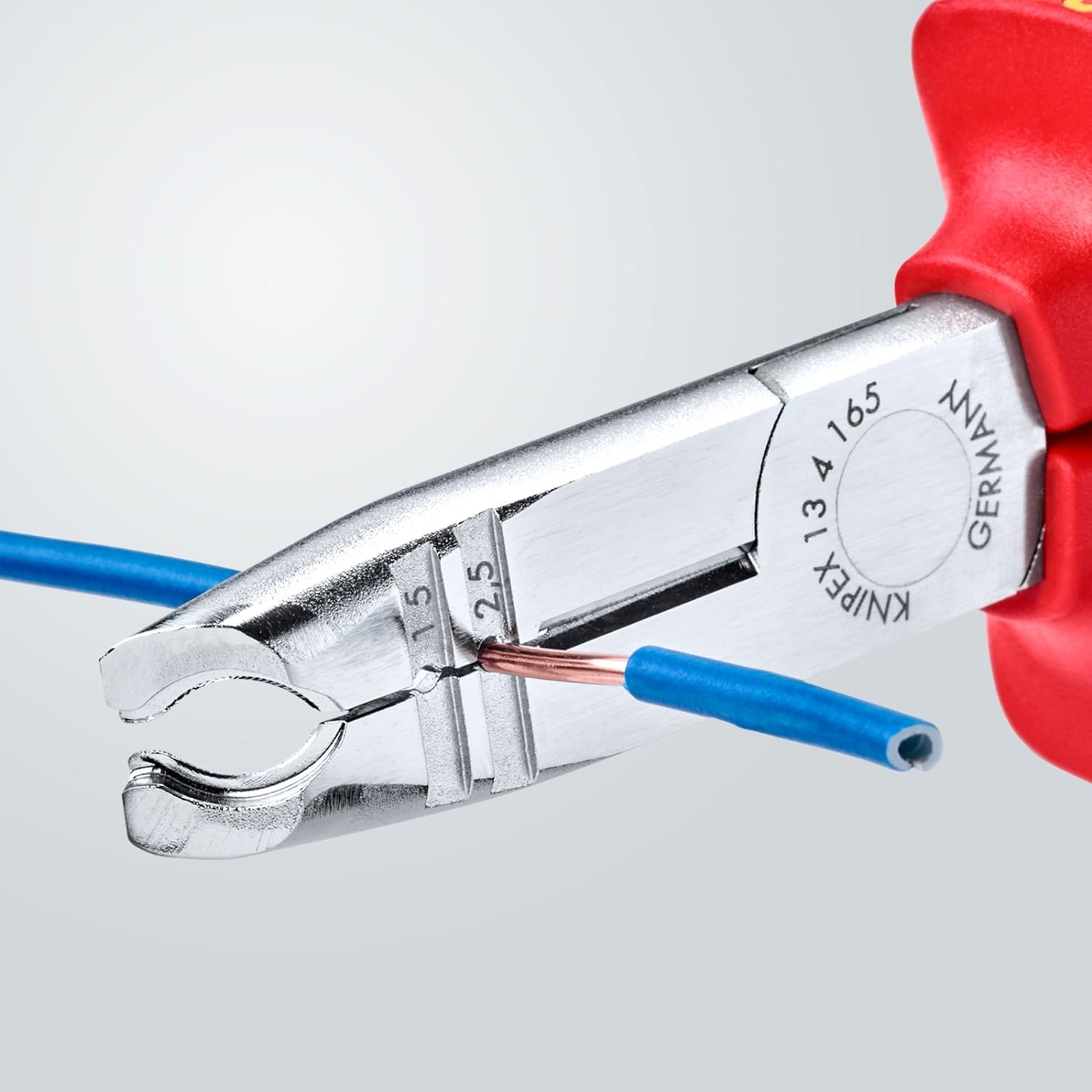 knipex-abmantelungszange-13-46-165-vde-165-mm-verchromt-schneiden-abmanteln-abis image 4