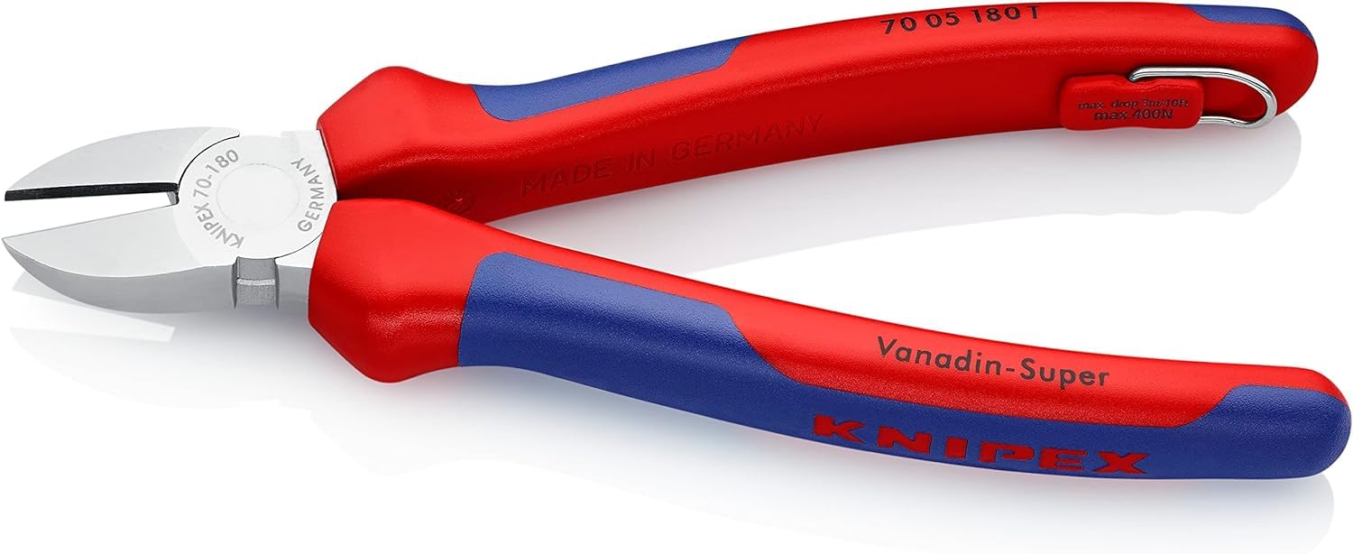 knipex-70-05-180-t-seitenschneider-180-mm-verchromt-mit-absturzsicherung image 2