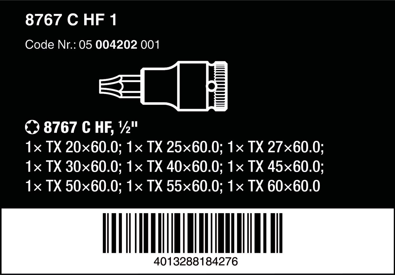 wera-8767-c-hf-zyklop-bit-nuss-satz-torx-1-2-60-mm-9-teilig-mit-haltefunktion image 2