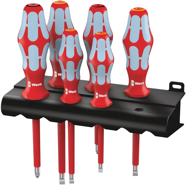 wera-3165-i-6-kraftform-edelstahl-vde-schraubendrehersatz-6-teilig-mit-rack image 1