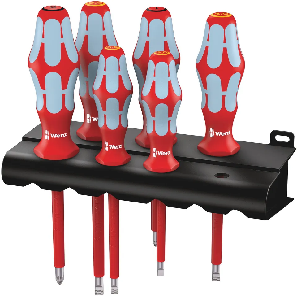 wera-3165-i-6-kraftform-edelstahl-vde-schraubendrehersatz-6-teilig-mit-rack image 1