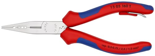 knipex-verdrahtungszange-13-05-160-t-bk-160-mm-verchromt-5-in-1-mit-absturzsiche image 3