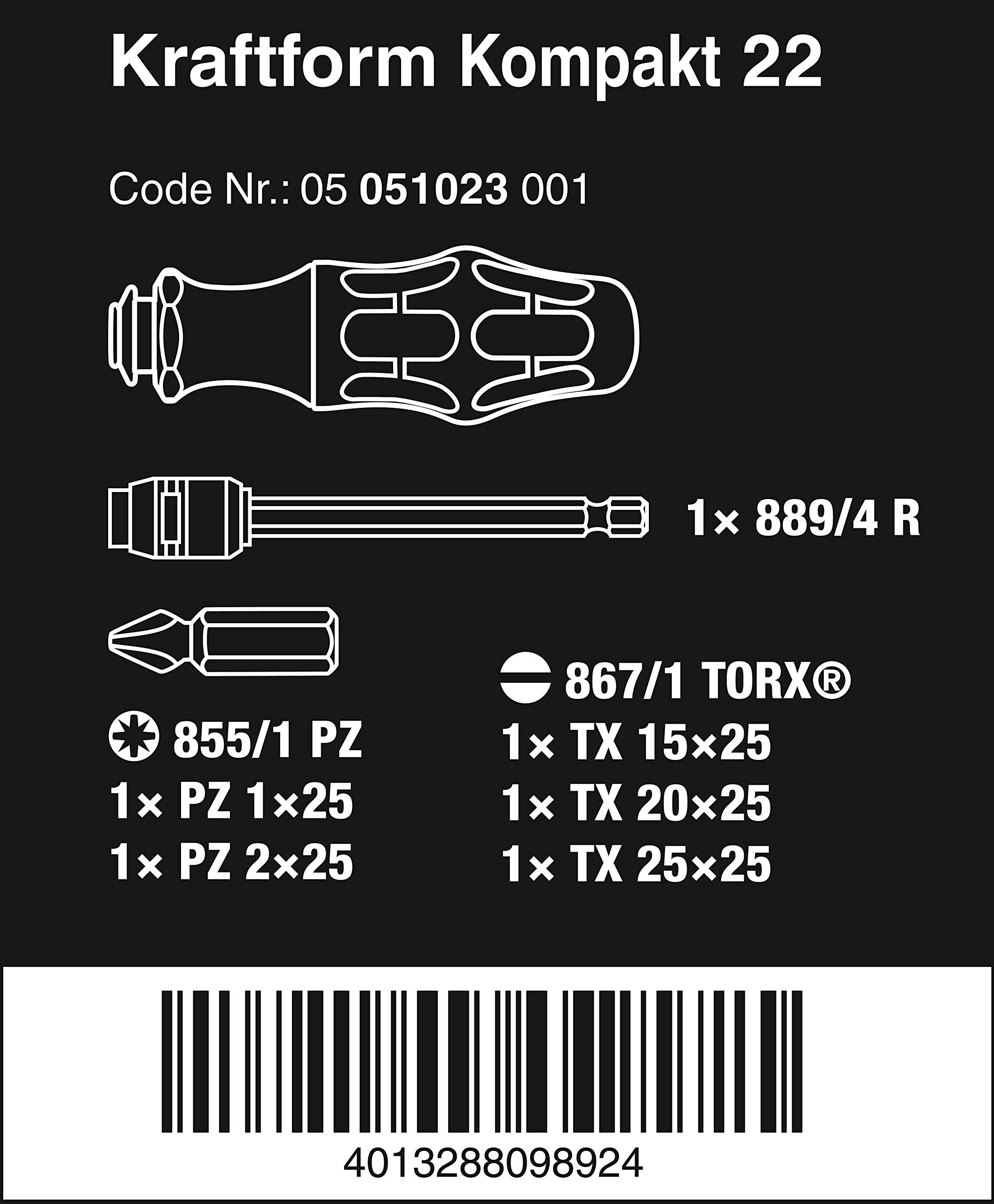 wera-kraftform-kompakt-22-7-teilig-mit-tasche-05051023001 image 2