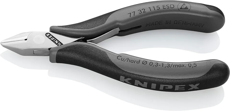 knipex-elektronik-seitenschneider-esd-77-32-115-esd-115-mm-mit-mehrkomponenten-h image 1