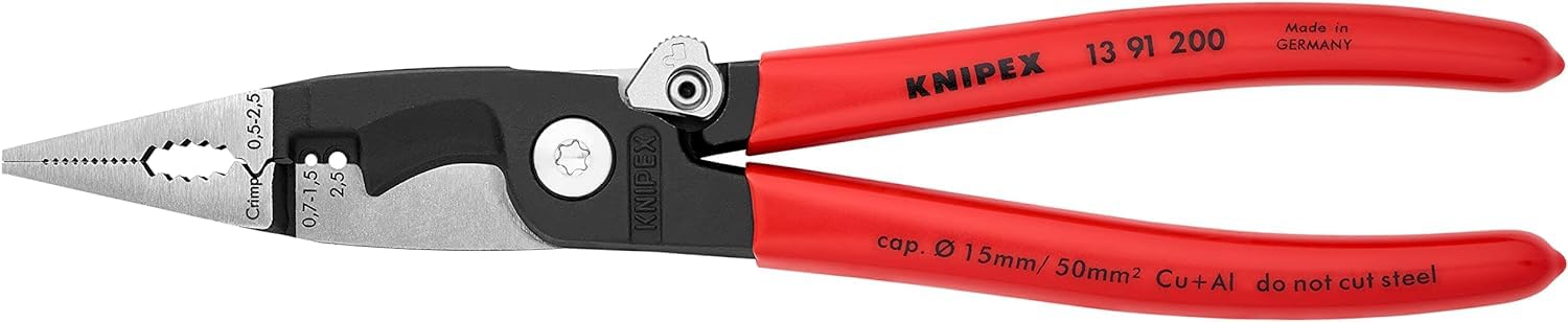 knipex-elektro-installationszange-13-91-200-sb-200-mm-multifunktional image 1