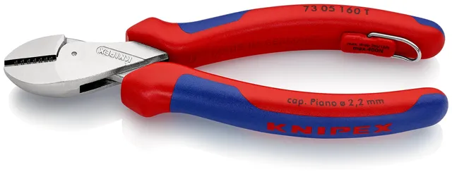 knipex-x-cut-kompakt-seitenschneider-73-05-160-t-verchromt-mit-absturzsicherung image 1