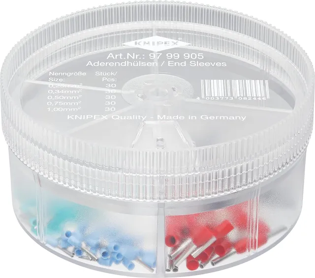 knipex-97-99-905-sortimentsbox-mit-150-isolierten-aderendh-lsen image 1