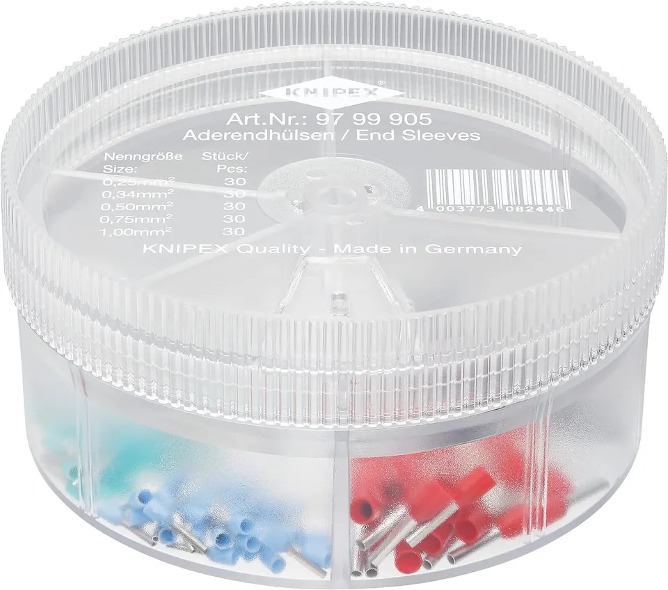 knipex-97-99-905-sortimentsbox-mit-150-isolierten-aderendh-lsen image 1