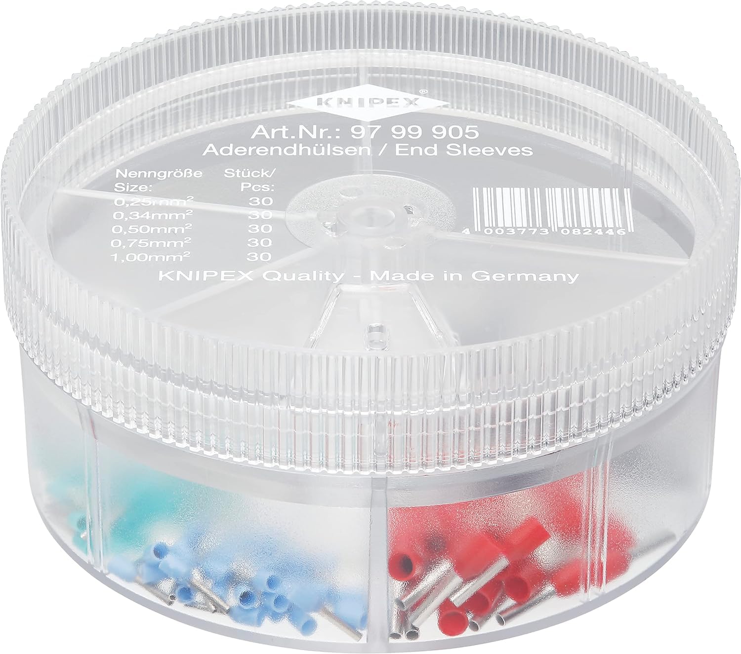 knipex-97-99-905-sortimentsbox-mit-150-isolierten-aderendh-lsen image 1