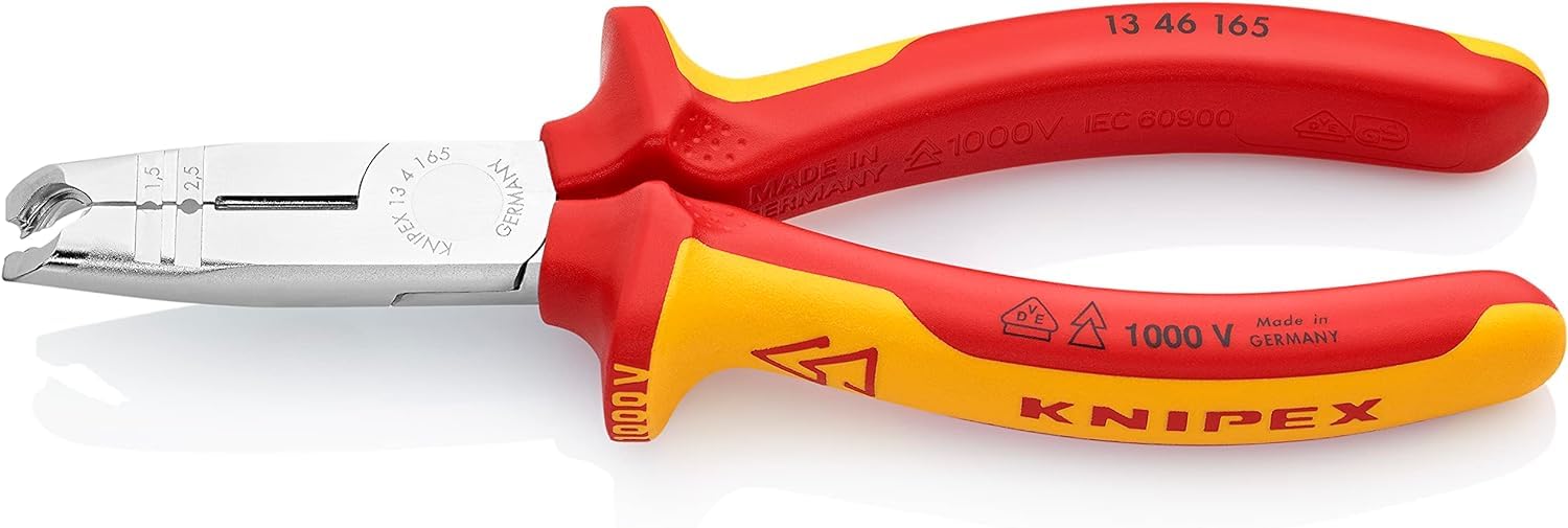 knipex-abmantelungszange-13-46-165-vde-165-mm-verchromt-schneiden-abmanteln-abis image 2