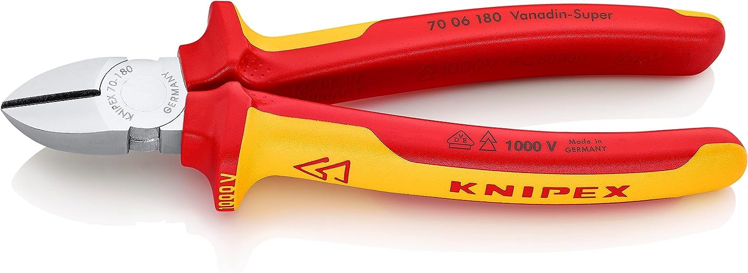 knipex-seitenschneider-70-06-180-sb-vde-180-mm-verchromt-isoliert image 1