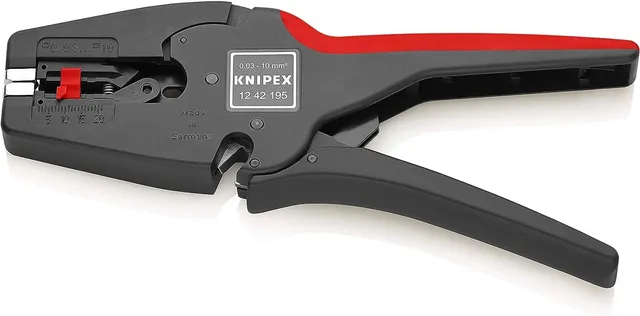 knipex-multistrip10-12-42-195-automatische-abisolierzange-0-03-10-mm-mit-drahtsc image 1