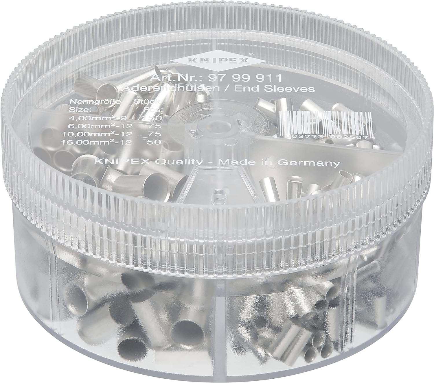 knipex-sortimentsbox-97-99-911-box-mit-350-unisolierten-aderendh-lsen-4-teilig image 1