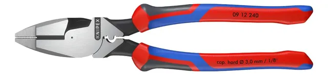 knipex-kraft-kombizange-lineman-s-pliers-09-12-240-sb-240-mm-mit-comfort-griffen image 1