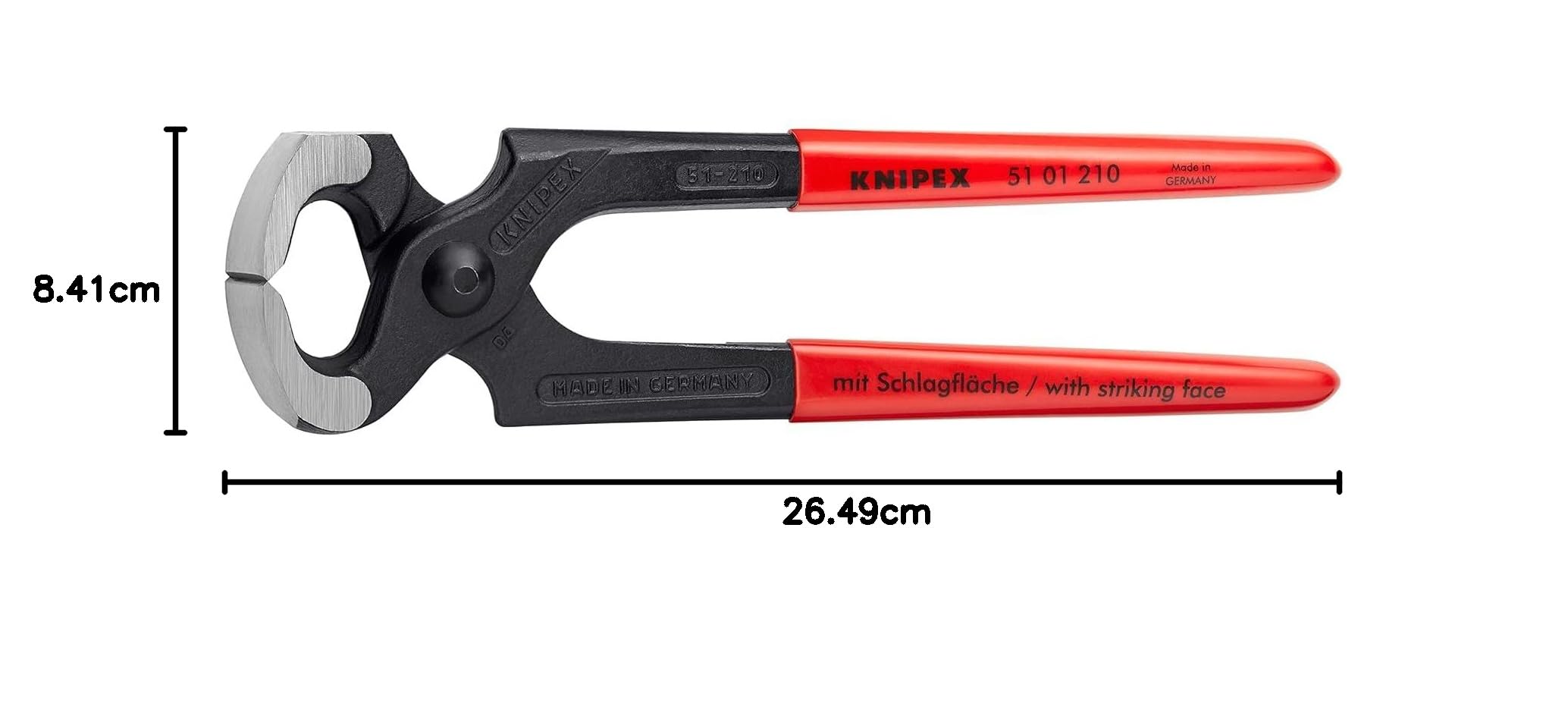 knipex-hammerzange-kneifzange-51-01-210-sb-210-mm-mit-schlagfl-che image 7