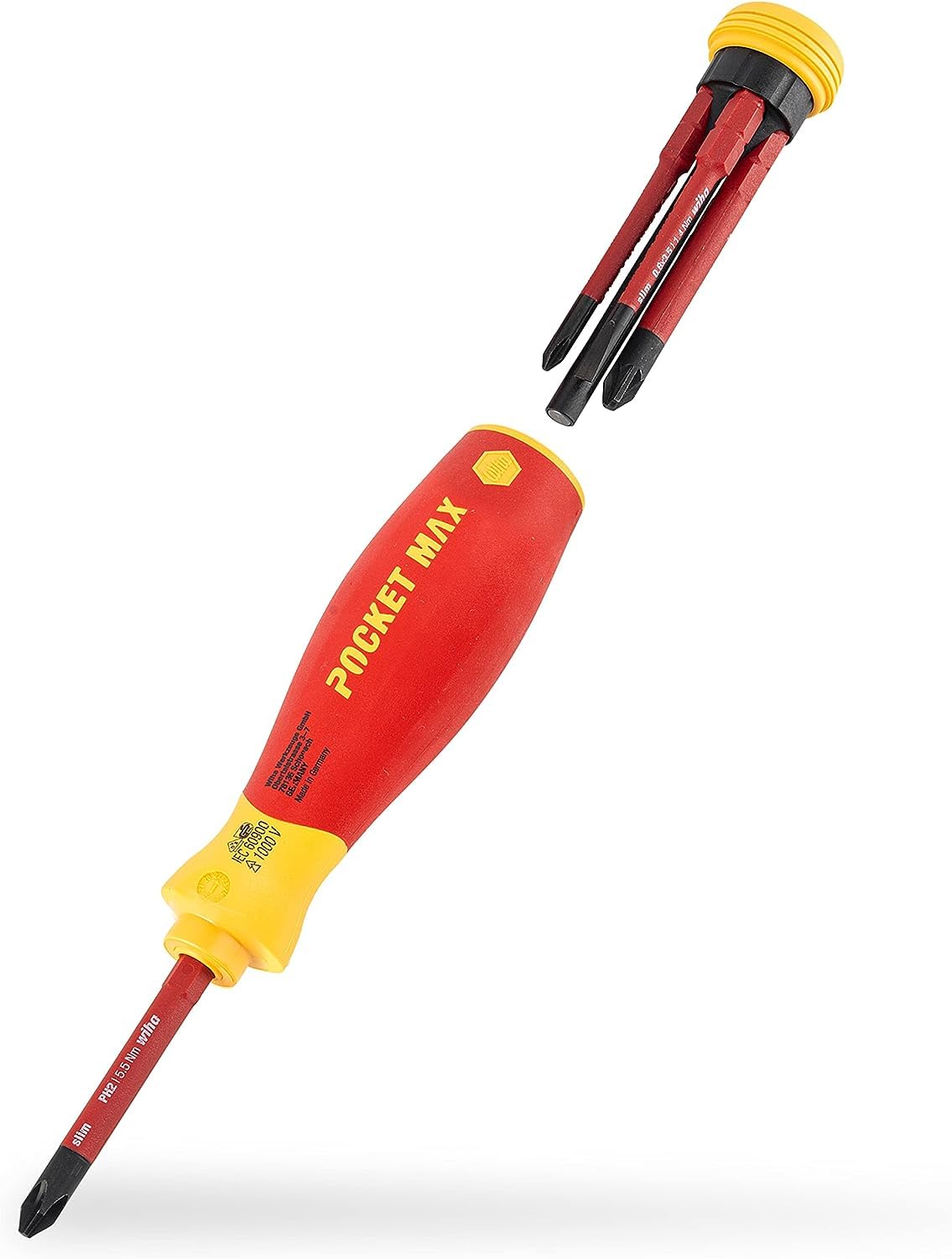 wiha-pocketmax-electric-schraubendreher-set-45296-4-teilig-mit-bit-magazin image 1