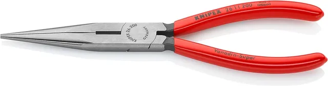 knipex-26-11-200-sb-flachrundzange-mit-schneide-200-mm-storchschnabelzange image 1